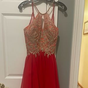 Dave & Johnny size 3/4 red semi formal dress